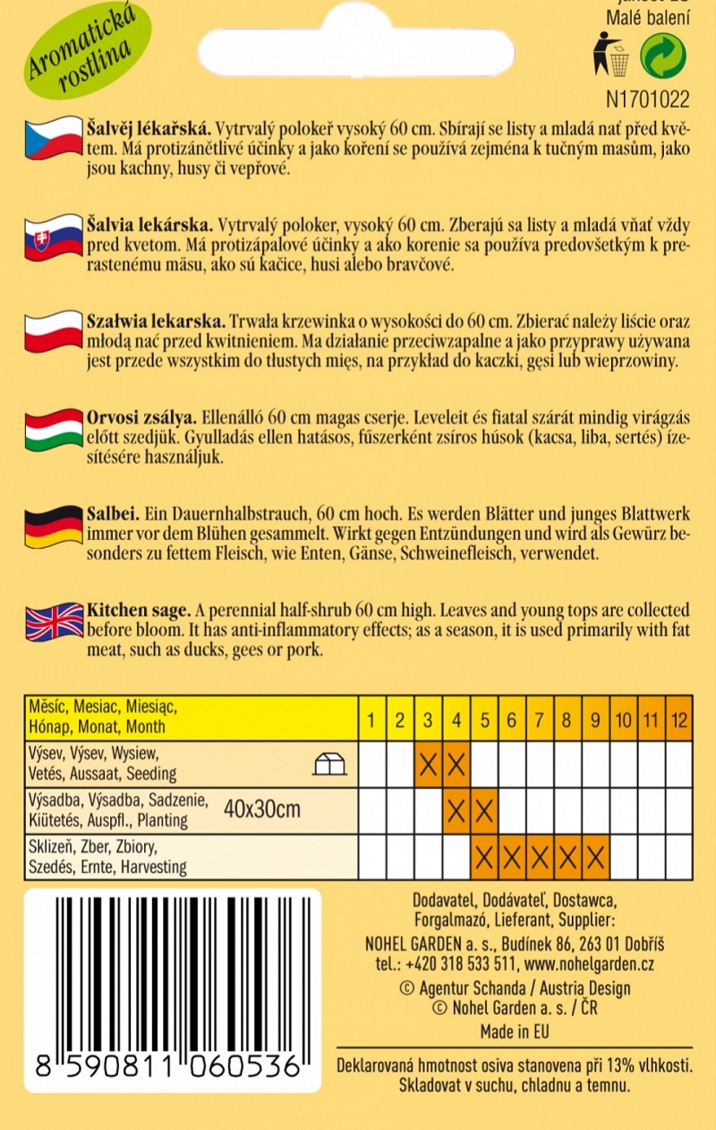 Šalvěj lékařská (semena)