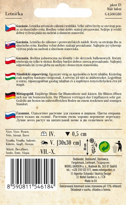 Gazánie zářivá směs (semena)