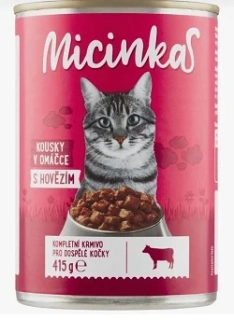 Micinka kousky v omáčce s hovězím 415 g