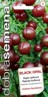 Rajče tyčkové, tmavě hnědé - Black opal (semena) poslední balení