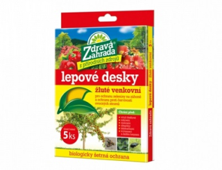 Desky lepové ZDRAVÁ ZAHRADA žluté na mšice 15x20cm 5ks